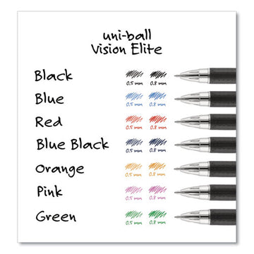uni-ball® Vision Elite Roller Ball Pen, Stick, Bold 0.8 Mm, Assorted Ink And Barrel Colors, 8-pack freeshipping - TVN Wholesale